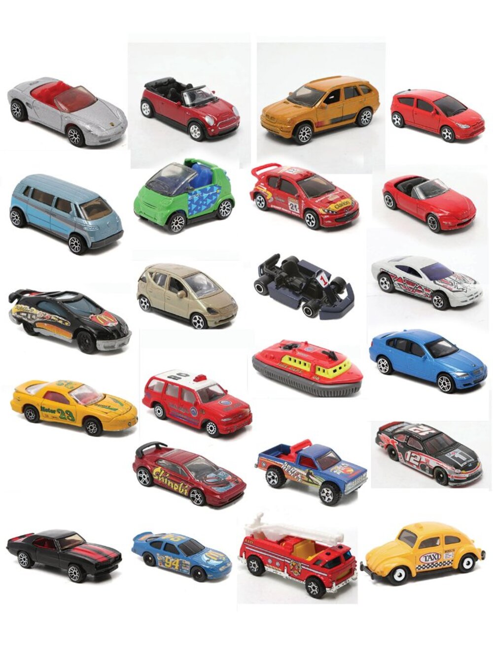 Vintage & Modern Diecast Toy Car Lot Matchbox Hot Wheels Style Vehicles Set 23